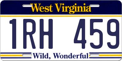 WV license plate 1RH459