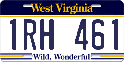 WV license plate 1RH461