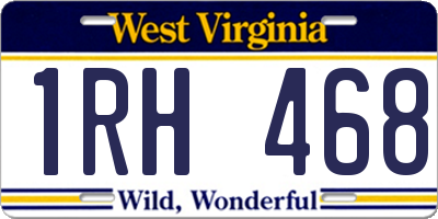 WV license plate 1RH468