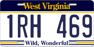 WV license plate 1RH469