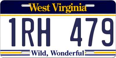 WV license plate 1RH479
