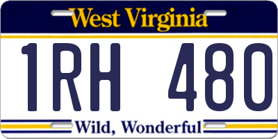 WV license plate 1RH480