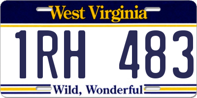 WV license plate 1RH483
