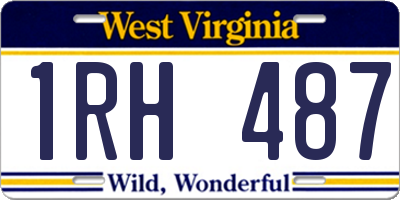 WV license plate 1RH487