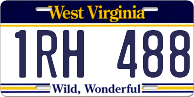 WV license plate 1RH488