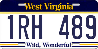 WV license plate 1RH489