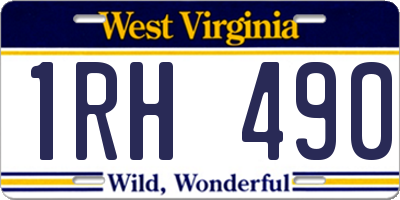 WV license plate 1RH490