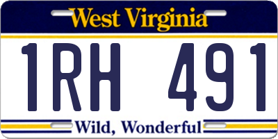 WV license plate 1RH491