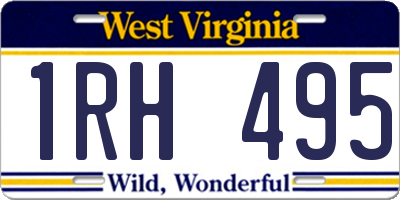 WV license plate 1RH495