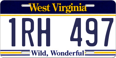 WV license plate 1RH497