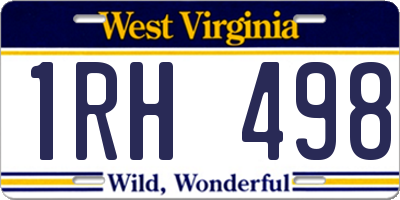 WV license plate 1RH498