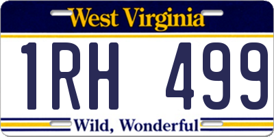 WV license plate 1RH499