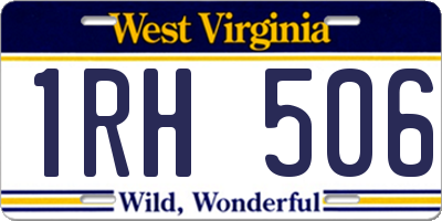 WV license plate 1RH506