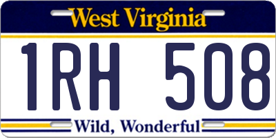 WV license plate 1RH508