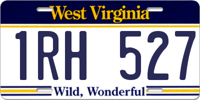WV license plate 1RH527