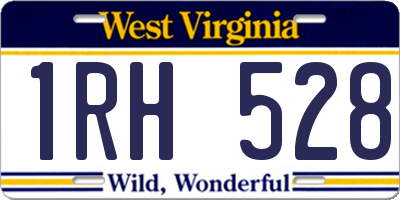 WV license plate 1RH528