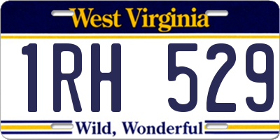 WV license plate 1RH529