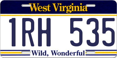 WV license plate 1RH535
