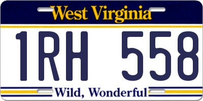 WV license plate 1RH558