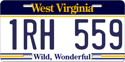 WV license plate 1RH559