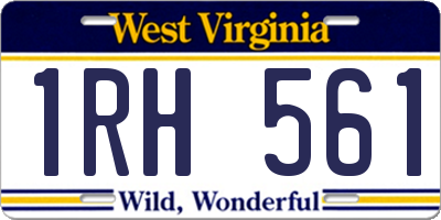 WV license plate 1RH561