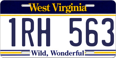WV license plate 1RH563