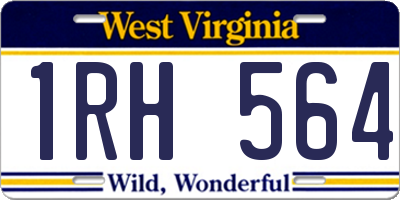 WV license plate 1RH564