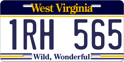 WV license plate 1RH565