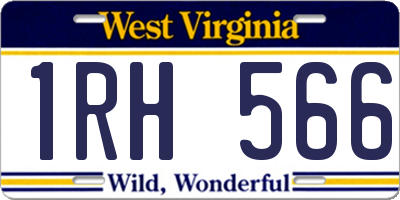 WV license plate 1RH566