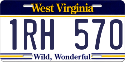 WV license plate 1RH570