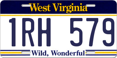 WV license plate 1RH579
