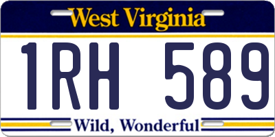WV license plate 1RH589