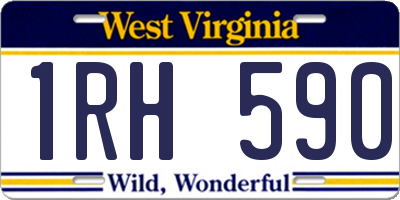 WV license plate 1RH590