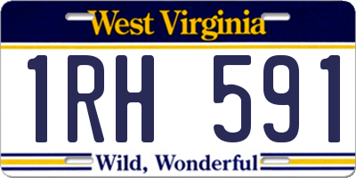 WV license plate 1RH591