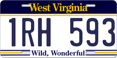 WV license plate 1RH593