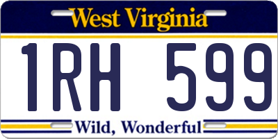 WV license plate 1RH599