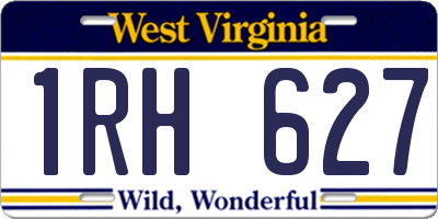 WV license plate 1RH627