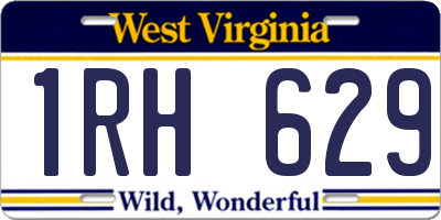WV license plate 1RH629