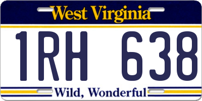 WV license plate 1RH638