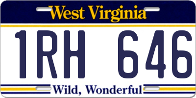 WV license plate 1RH646