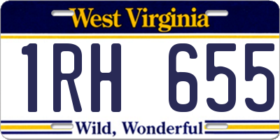 WV license plate 1RH655