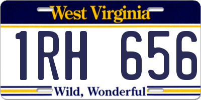 WV license plate 1RH656