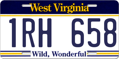 WV license plate 1RH658