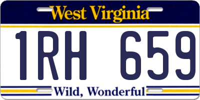 WV license plate 1RH659