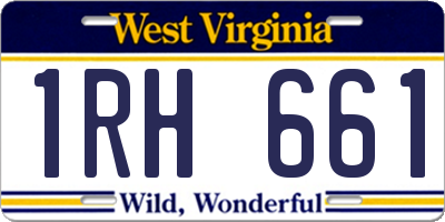 WV license plate 1RH661