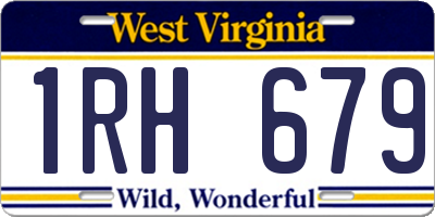 WV license plate 1RH679
