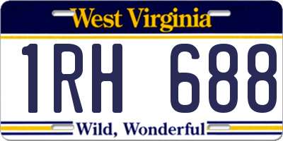 WV license plate 1RH688
