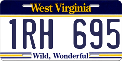 WV license plate 1RH695