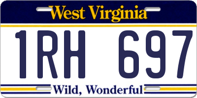 WV license plate 1RH697