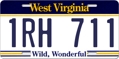 WV license plate 1RH711